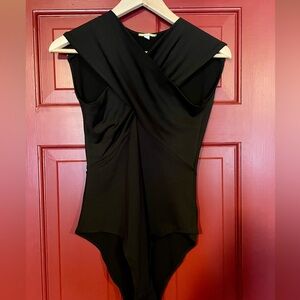 Black cross bodice bodysuit.